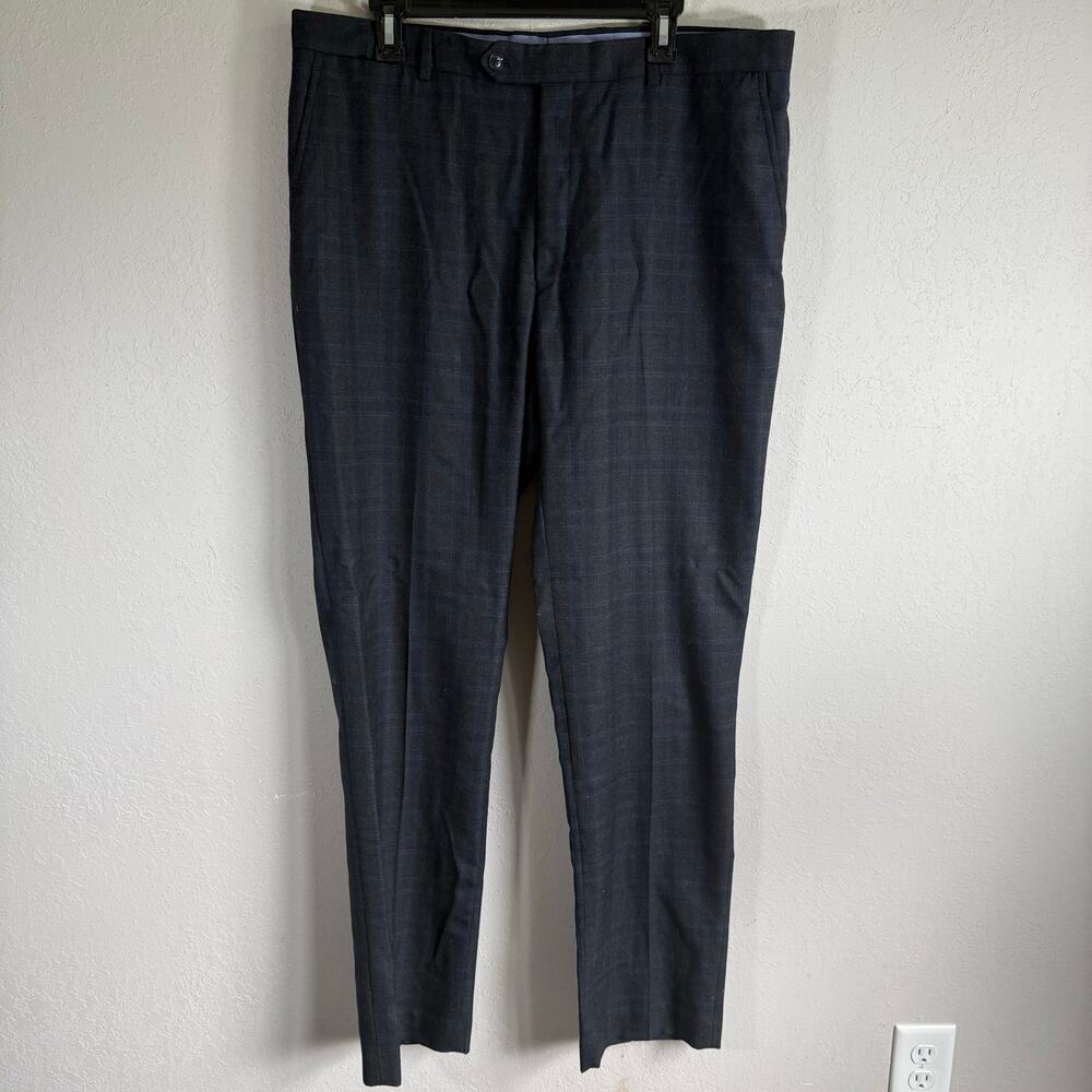 Men’s 38x34 Tommy Hilfiger Wool Formal Office Wedding Flat Front Straight Leg